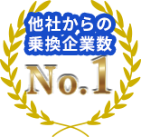 他社からの乗換企業数 No.1